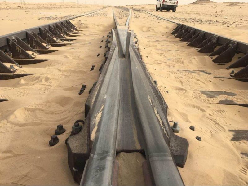 Verbund-Herzstück für industrielle Schwerlaststrecke in Mauretanien mit Achslasten von bis zu 36 t